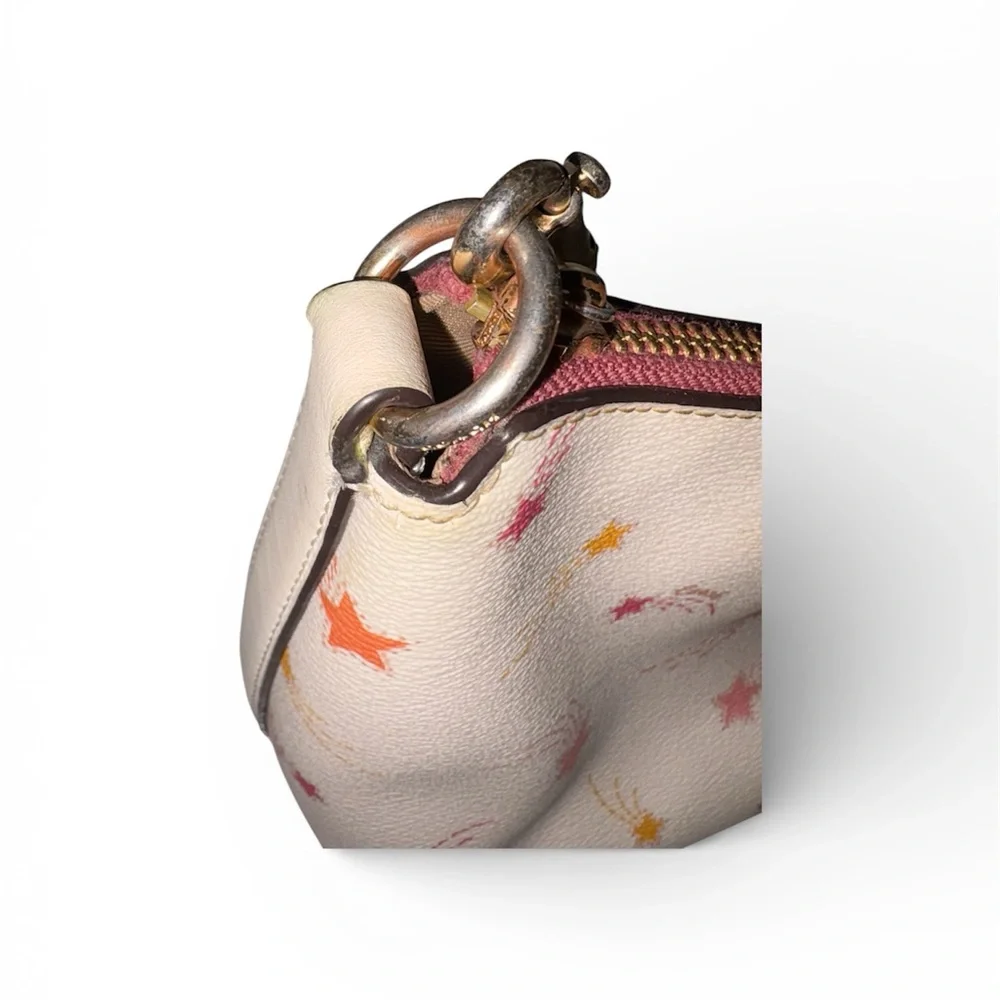 COACH White/Cream Color Clara Shoulder Bag With Shooting Star Print - Picture 2 of 9